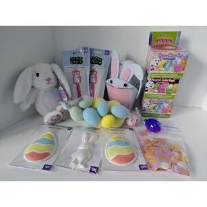LOT of Easter Gifts Bunny Basket Eggs Party Favors NEW 14 pieces